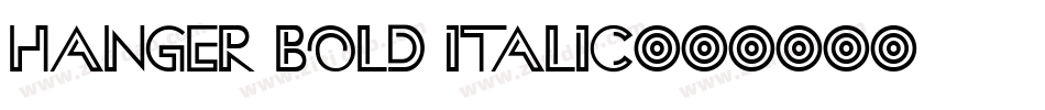 Hanger Bold Italic字体转换